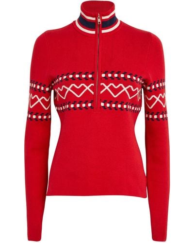 The Upside Monterosa Blanche Half-zip Sweater - Red