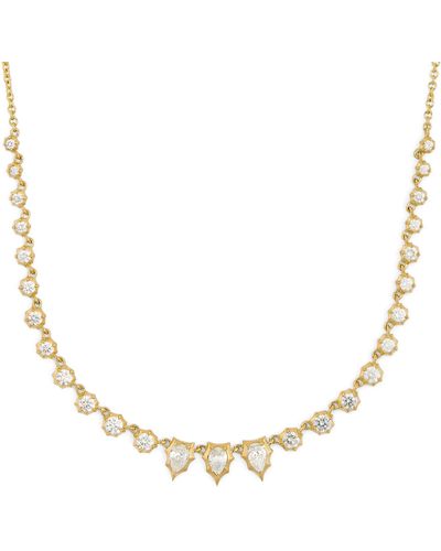 Jade Trau Yellow Gold And Diamond Envoy Riviera Necklace - Metallic