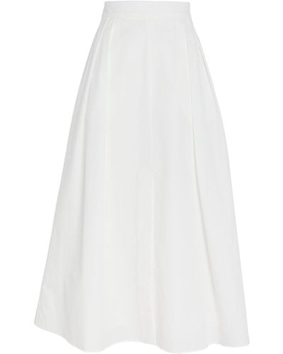 Rohe Poplin Wide Midi Skirt - White