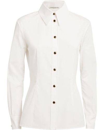 Alessandra Rich Cotton Poplin Shirt - White