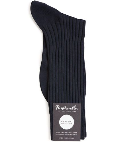 Pantherella Ribbed Danvers Socks - Blue