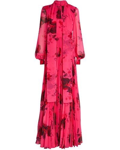 Erdem Floral Print Maxi Dress - Red