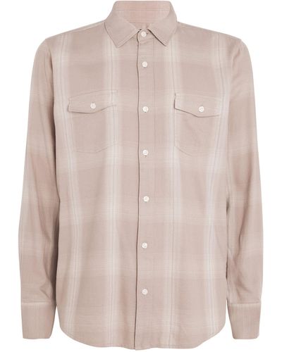 PAIGE Check Everett Shirt - Pink