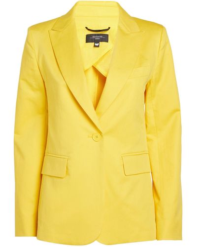 Weekend by Maxmara Single-breasted Jacket - Yellow