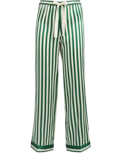Morgan Lane Chantal Striped Pyjama Bottoms - Green
