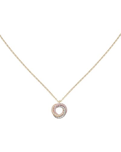 Cartier Mixed Gold And Diamond Trinity Necklace - Natural