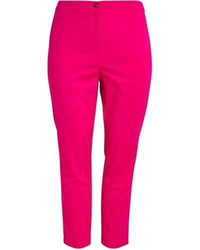 Marina Rinaldi Cropped Tailored Trousers - Pink