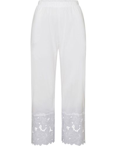 Hanro Cotton Clara 7/8 Lounge Trousers - White