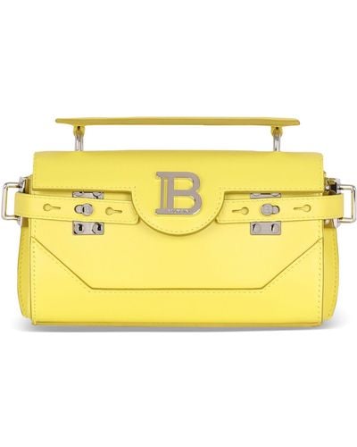 Balmain Leather B-buzz 19 Shoulder Bag - Yellow