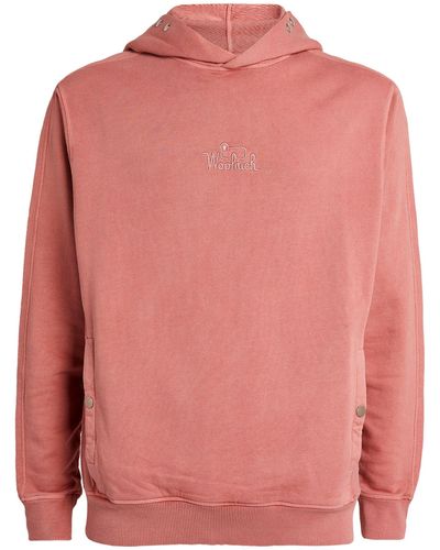 Woolrich Cotton Logo Hoodie - Pink