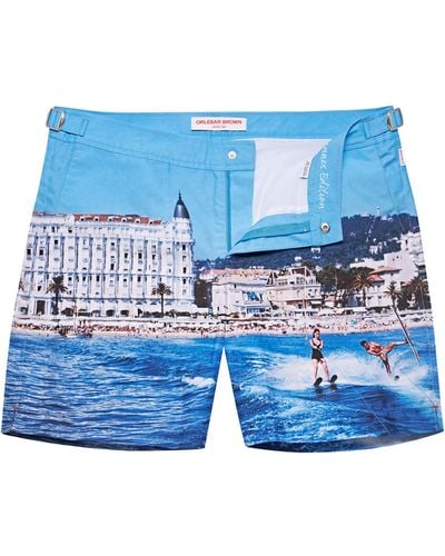 Orlebar Brown Printed Bulldog Swim Shorts - Blue