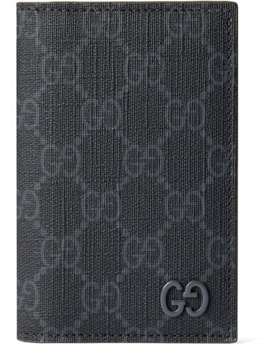 Gucci Canvas Gg Supreme Long Card Holder - Black