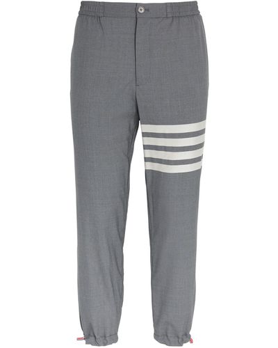 Thom Browne Wool 4-bar Pants - Gray