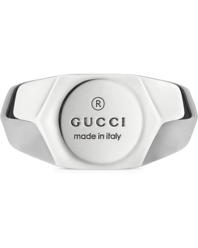Gucci Trademark Wide Ring - Metallic