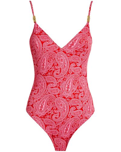 Heidi Klein Tangier Plunge Swimsuit - Red