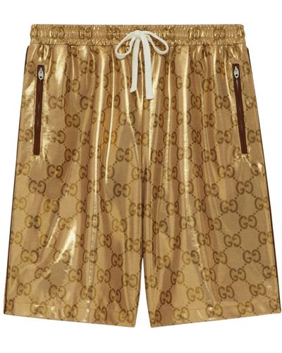 Gucci Gg Supreme Basketball Shorts - Natural