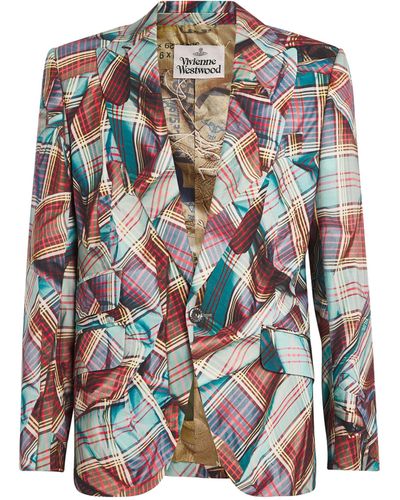 Vivienne Westwood Wool Tartan Print Blazer - Multicolour