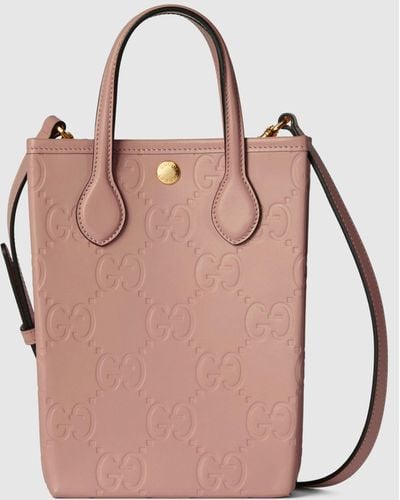 Gucci Mini Gg Super Top-handle Bag - Pink