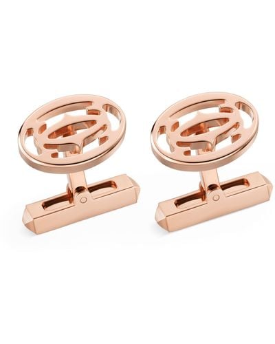 Cartier Rose Gold Double C De Cufflinks - Pink