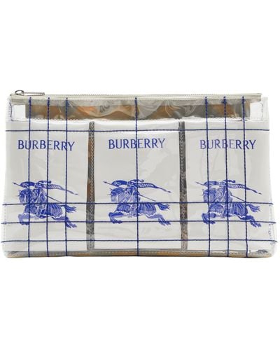 Burberry Ekd Label Pouch - Blue