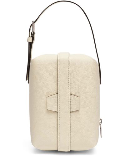 Valextra Leather Tric Trac Cross-body Bag - Natural