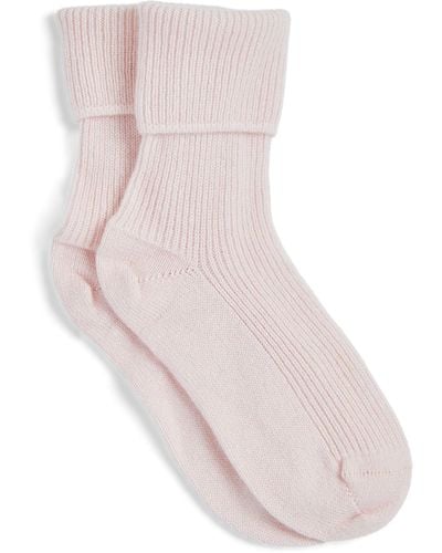 Harrods Women's Cashmere Socks - Pink