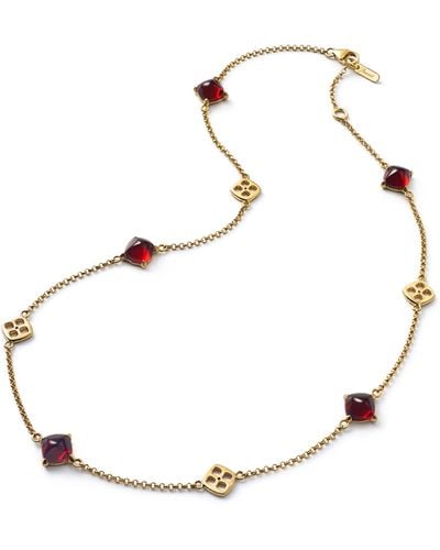 Baccarat Gold Vermeil And Crystal Médicis Red Necklace