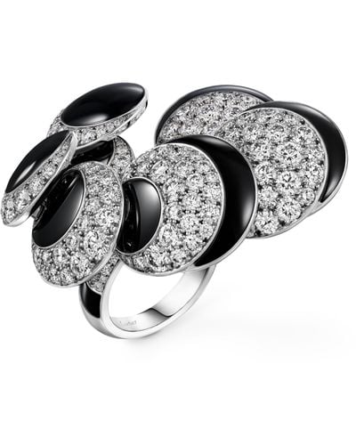 Cartier White Gold, Diamond And Onyx Libre Polymorph Ring - Metallic
