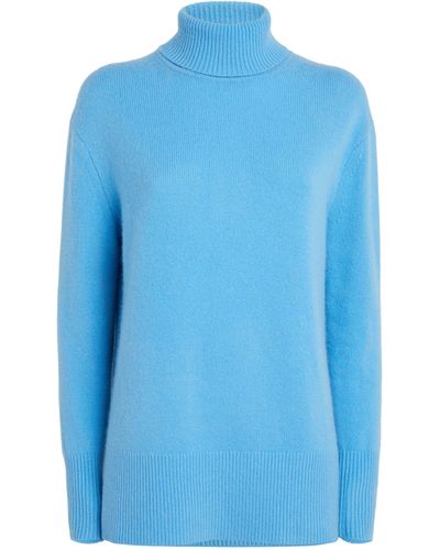 JOSEPH Pure Cashmere High-neck Sweater - Blue