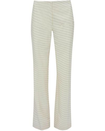 JW Anderson Striped Slim-fit Trousers - Grey
