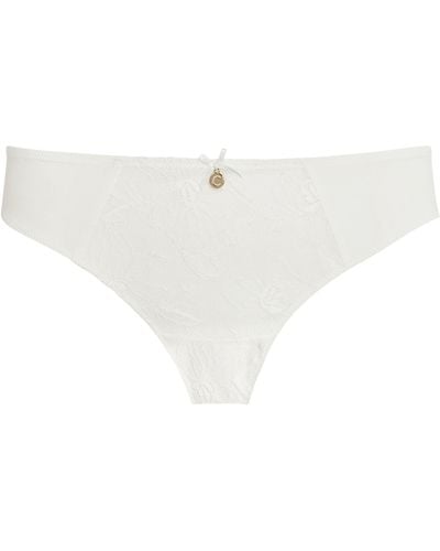 Chantelle Lace Orchids Thong - White