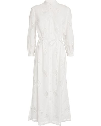 Erdem Broderie Anglaise Midi Dress - White