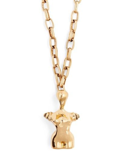 Weekend by Maxmara Bust Chain Necklace - Metallic