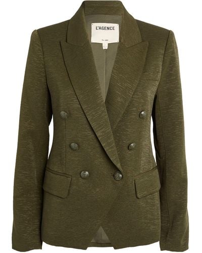 L'Agence Kenzie Double-breasted Blazer - Green