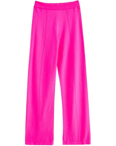 Chinti & Parker Wool-cashmere Wide-leg Pants - Pink