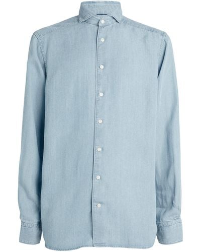 Eton Denim-effect Shirt - Blue