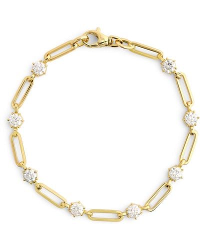 Jade Trau Yellow Gold And Diamond Phoebe Bracelet - Metallic