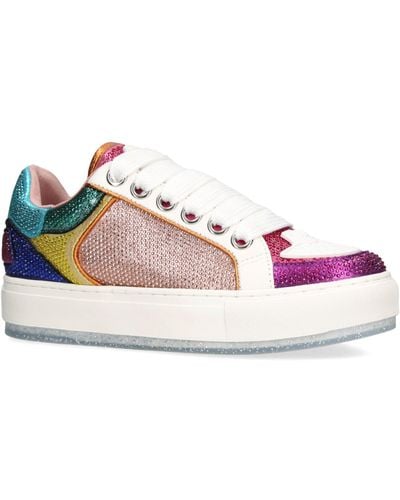 Kurt Geiger Embellished Rainbow Southbank Sneakers - Pink
