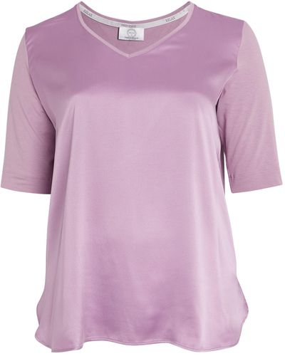 Marina Rinaldi Silk T-shirt - Purple