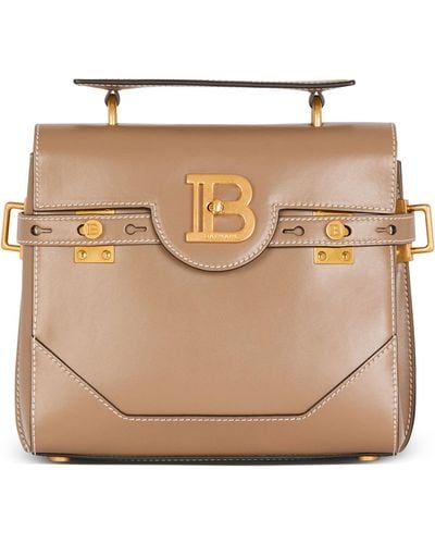 Balmain Calfskin B-buzz 33 Shoulder Bag - Brown