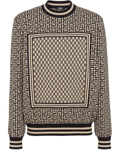 Balmain Mini-monogram Sweater - Brown
