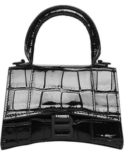 Balenciaga Mini Hourglass Top-handle Bag - Black