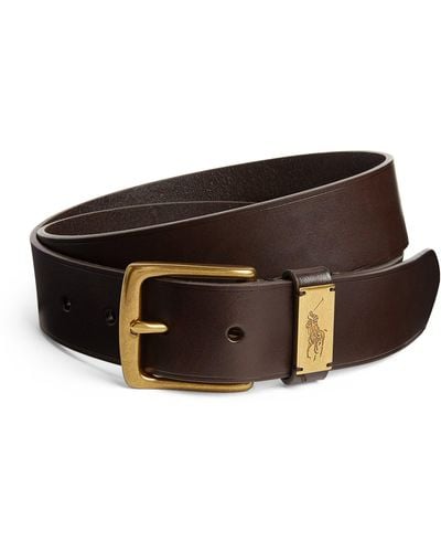 Polo Ralph Lauren Leather Polo Pony Belt - Brown