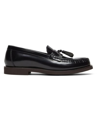 Brunello Cucinelli Leather Monili-detail Loafers - Black