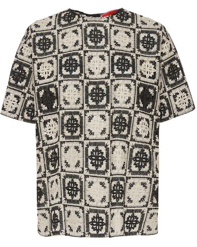 La DoubleJ Crochet Lacey House T-shirt - Grey