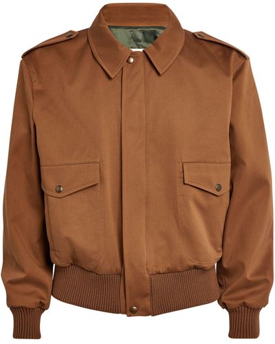 Giuliva Heritage Cotton-cashmere Bomber Jacket - Brown