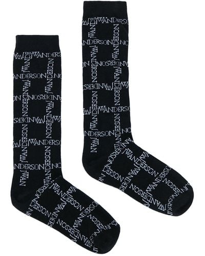 JW Anderson Logo Socks - Black