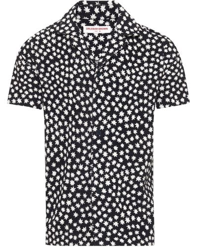 Orlebar Brown Star Print Howell Shirt - Black
