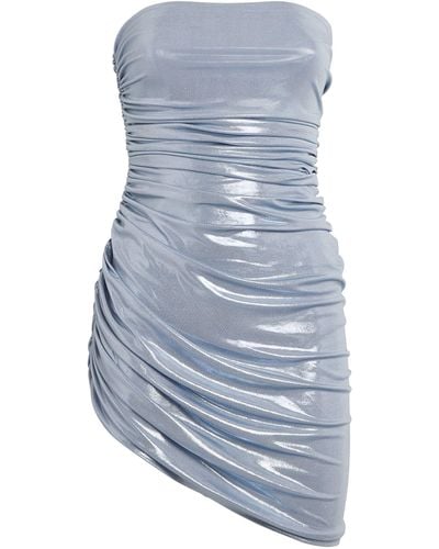 Norma Kamali Strapless Diana Mini Dress - Blue
