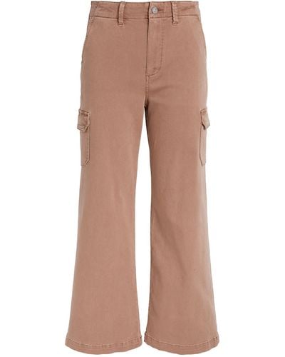 PAIGE Carly Wide-leg Cargo Jeans - Natural